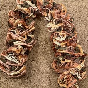 Chic Ruffled Scarf in Earthy Tones